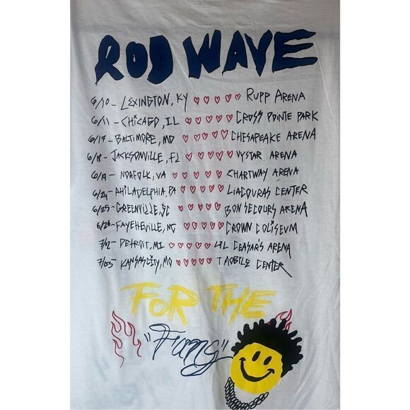 Rod Wave Soul Fly For The Fans White T Shirt NWOT Sz L - Picture 4 of 5